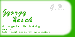 gyorgy mesch business card
